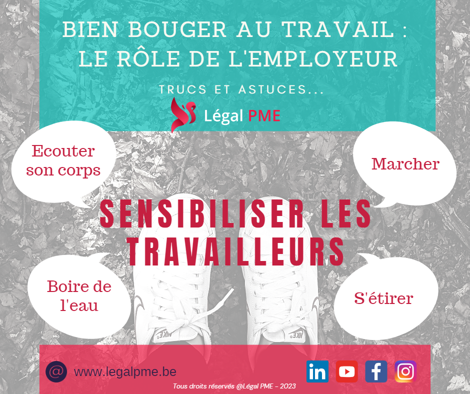 Bien bouger au travail, trucs et astuces Bien bouger au travail