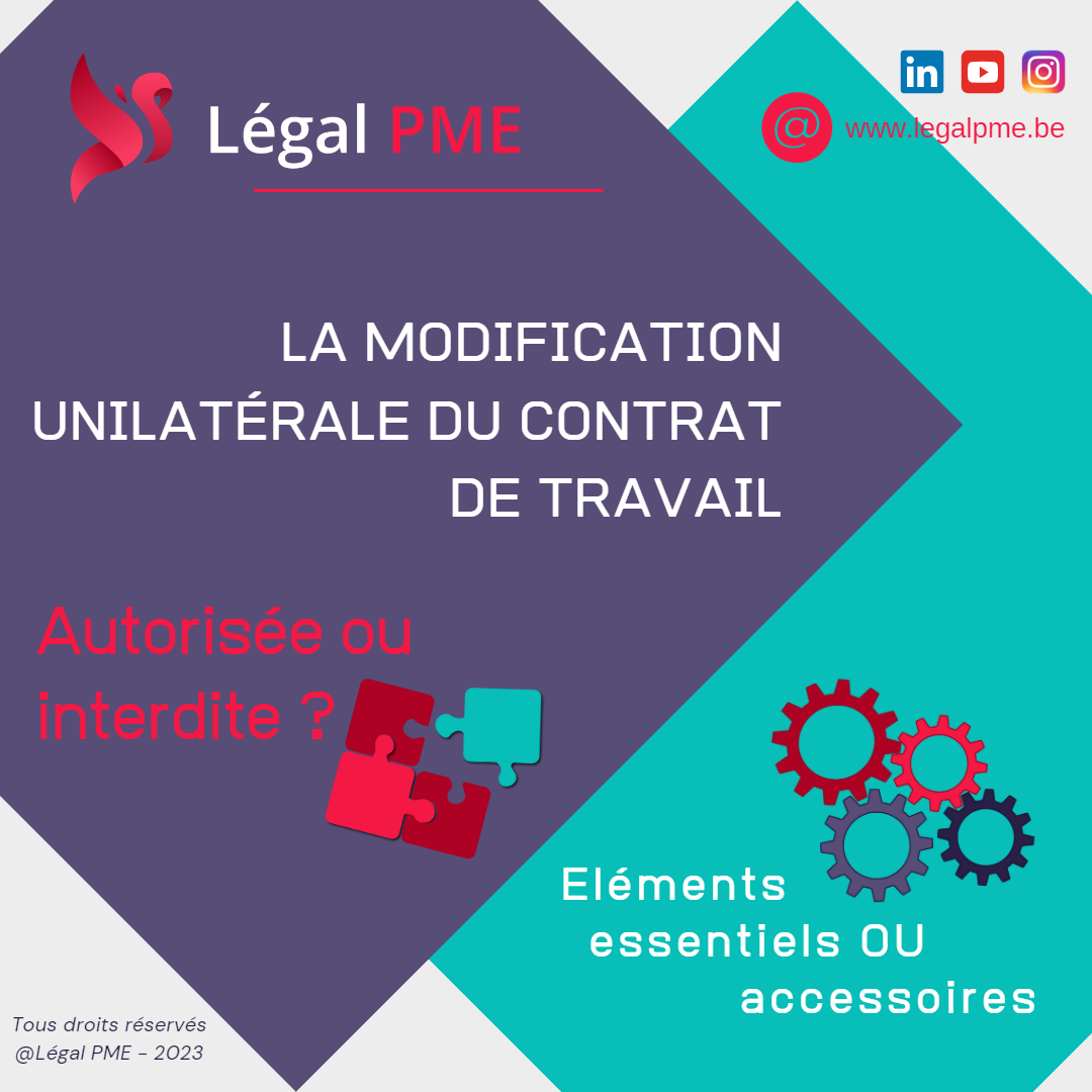 Modification unilatérale du contrat de travail
