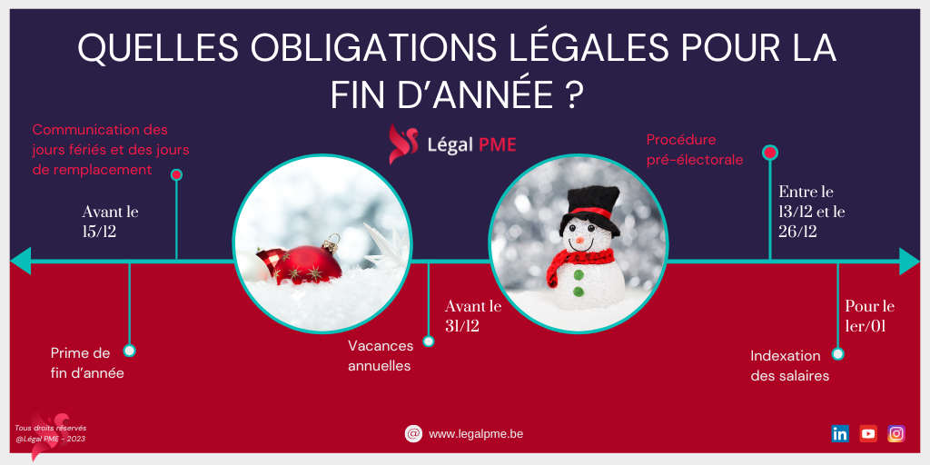 Obligations légales pour les entreprises en fin d'année Obligations légales fin d’année
