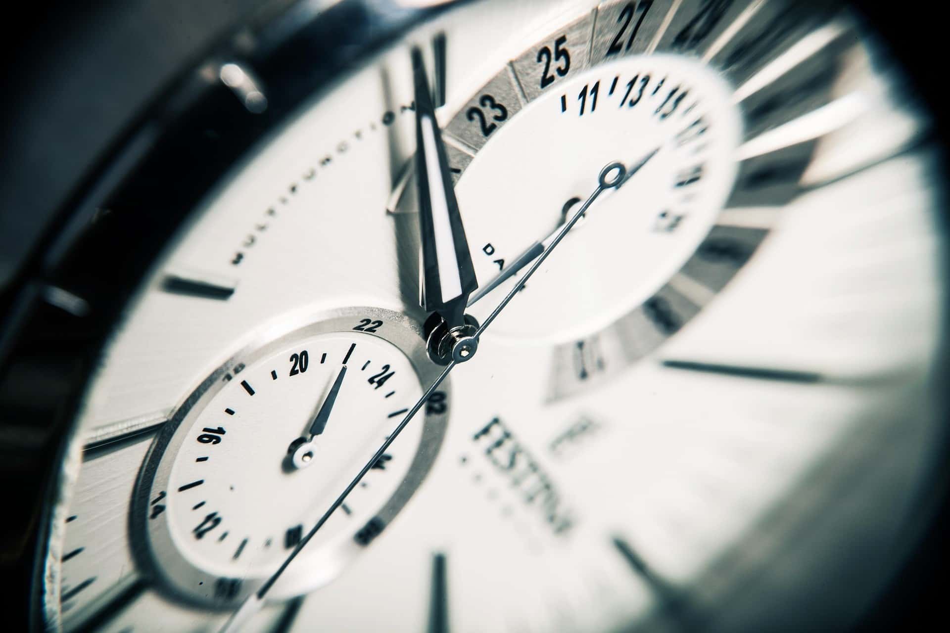 close up sur une montre